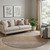 8' Salmon Rust And Gray Striped Washable Round Rug With UV Protection 8' Salmon Rust And Gray Striped Washable Round Rug With UV Protection