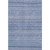 9' X 12' Denim Blue And Gray Striped Washable Area Rug With UV Protection
