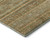 5' X 8' Artichoke Green Gold And Gray Striped Washable Area Rug With UV Protection