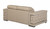 71" Beige And Silver Genuine Leather Love Seat