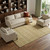 8' X 10' Wheat Gold And Beige Striped Washable Area Rug With UV Protection 8' X 10' Wheat Gold And Beige Striped Washable Area Rug With UV Protection