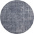 8' Blue And Gray Abstract Washable Round Rug With UV Protection