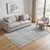 5' X 8' Pale Aqua Sage And Ivory Striped Washable Area Rug With UV Protection 5' X 8' Pale Aqua Sage And Ivory Striped Washable Area Rug With UV Protection