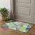 3' X 5' Lavender Green And Ivory Geometric Washable Area Rug With UV Protection 3' X 5' Lavender Green And Ivory Geometric Washable Area Rug With UV Protection