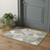 3' X 5' Pewter Ivory And Wheat Geometric Washable Area Rug With UV Protection 3' X 5' Pewter Ivory And Wheat Geometric Washable Area Rug With UV Protection