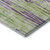 3' X 5' Artichoke Green Lavender And Ivory Striped Washable Area Rug With UV Protection 3' X 5' Artichoke Green Lavender And Ivory Striped Washable Area Rug With UV Protection