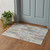 3' X 5' Beige Tan And Silver Striped Washable Area Rug With UV Protection 3' X 5' Beige Tan And Silver Striped Washable Area Rug With UV Protection