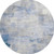 8' Denim Blue Gray And Silver Abstract Washable Round Rug With UV Protection 8' Denim Blue Gray And Silver Abstract Washable Round Rug With UV Protection