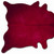 6' X 7' Burgundy Cowhide Area Rug