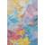 5' X 8' Blue Yellow And Pink Abstract Washable Area Rug With UV Protection