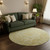 8' Tan Gold And Ivory Oriental Washable Round Rug With UV Protection 8' Tan Gold And Ivory Oriental Washable Round Rug With UV Protection
