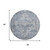 8' Blue And Gray Oriental Washable Round Rug With UV Protection