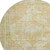 8' Gold And Ivory Oriental Washable Round Rug With UV Protection