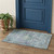 3' X 5' Teal Lavender And Green Oriental Washable Area Rug With UV Protection 3' X 5' Teal Lavender And Green Oriental Washable Area Rug With UV Protection