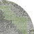 8' Artichoke Green Gray And Silver Oriental Washable Round Rug With UV Protection