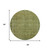 8' Artichoke Green And Copper Oriental Washable Round Rug With UV Protection