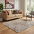 5' X 8' Rust And Gray Abstract Washable Area Rug With UV Protection 5' X 8' Rust And Gray Abstract Washable Area Rug With UV Protection