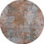 8' Rust And Gray Abstract Washable Round Rug With UV Protection 8' Rust And Gray Abstract Washable Round Rug With UV Protection
