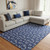 8' X 10' Navy Blue And Ivory Abstract Geometric Washable Area Rug With UV Protection 8' X 10' Navy Blue And Ivory Abstract Geometric Washable Area Rug With UV Protection