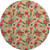 8' Gold Red And Black Abstract Geometric Washable Round Rug With UV Protection 8' Gold Red And Black Abstract Geometric Washable Round Rug With UV Protection