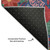 3' X 5' Navy Blue Red And Black Abstract Geometric Washable Area Rug With UV Protection