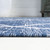 8' Blue And Ivory Trellis Indoor Outdoor Runner Rug