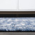 10' Blue And Ivory Trellis Indoor Outdoor Runner Rug