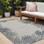 8' X 10' Blue And Cream Floral Indoor Outdoor Area Rug