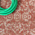 8' Red And Taupe Round Medallion Indoor Outdoor Area Rug