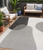 5' X 8' Cream And Black Geometric Indoor Outdoor Area Rug 5' X 8' Cream And Black Geometric Indoor Outdoor Area Rug