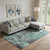 10' X 14' Green Gray And Ivory Abstract Washable Area Rug With UV Protection