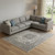 10' X 14' Taupe Gray And Beige Abstract Washable Area Rug With UV Protection