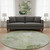 8' Artichoke Green And Ivory Floral Washable Round Rug With UV Protection 8' Artichoke Green And Ivory Floral Washable Round Rug With UV Protection
