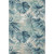 8' X 10' Teal And Ivory Floral Washable Area Rug With UV Protection 8' X 10' Teal And Ivory Floral Washable Area Rug With UV Protection