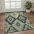 3' X 5' Artichoke Green And Gray Ikat Washable Area Rug With UV Protection 3' X 5' Artichoke Green And Gray Ikat Washable Area Rug With UV Protection