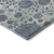 3' X 5' Denim Blue Peach And Ivory Geometric Washable Area Rug With UV Protection 3' X 5' Denim Blue Peach And Ivory Geometric Washable Area Rug With UV Protection
