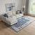 10' X 14' Navy Blue And Ivory Tribal Washable Area Rug With UV Protection 10' X 14' Navy Blue And Ivory Tribal Washable Area Rug With UV Protection
