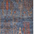 5' X 8' Blue And Rust Floral Washable Area Rug With UV Protection
