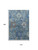 10' X 14' Blue Rust And Ivory Oriental Washable Area Rug With UV Protection