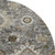 8' Pewter Copper And Beige Oriental Washable Round Rug With UV Protection 8' Pewter Copper And Beige Oriental Washable Round Rug With UV Protection