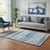 5' X 8' Blue Gray And Silver Abstract Washable Area Rug With UV Protection 5' X 8' Blue Gray And Silver Abstract Washable Area Rug With UV Protection