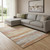8' X 10' Salmon Gold And Gray Abstract Washable Area Rug With UV Protection 8' X 10' Salmon Gold And Gray Abstract Washable Area Rug With UV Protection