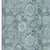 9' X 12' Teal And Aqua Floral Washable Area Rug With UV Protection