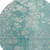 8' Aqua Gray And Silver Abstract Washable Round Rug With UV Protection 8' Aqua Gray And Silver Abstract Washable Round Rug With UV Protection