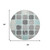 8' Teal Gray And Ivory Geometric Washable Round Rug With UV Protection