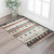3' X 5' Beige Rust And Navy Blue Striped Washable Area Rug With UV Protection 3' X 5' Beige Rust And Navy Blue Striped Washable Area Rug With UV Protection