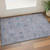 3' X 5' Lavender And Teal Oriental Washable Area Rug With UV Protection