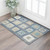 3' X 5' Navy Blue Ivory And Beige Geometric Washable Area Rug With UV Protection 3' X 5' Navy Blue Ivory And Beige Geometric Washable Area Rug With UV Protection