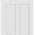 80" White Wood Slab Door