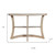 47" Taupe Half Moon Three Leg Console Table With Shelves